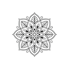 Mandala abstract flower vector illustration