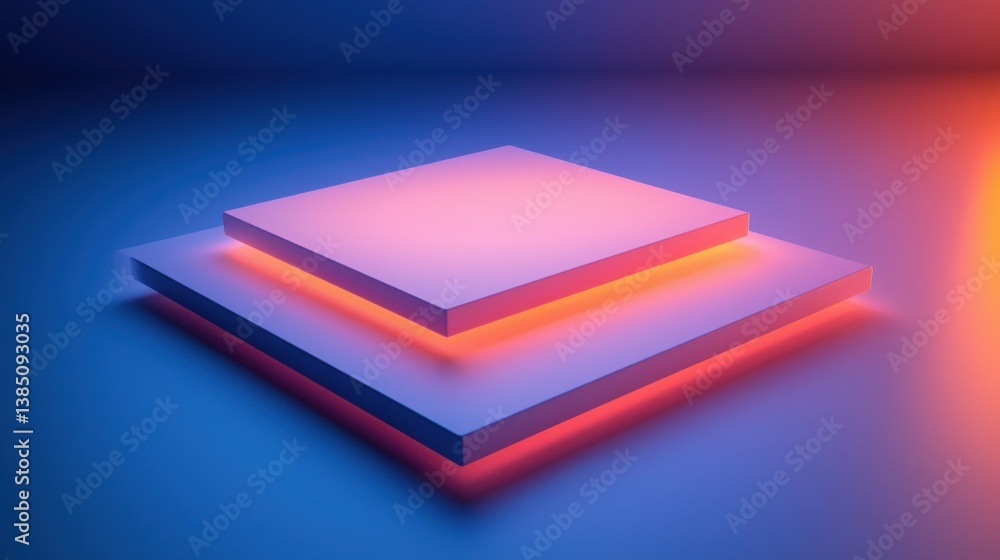 Poster simple geometric square shape illustrating fundamental concepts of structure and design in machine l