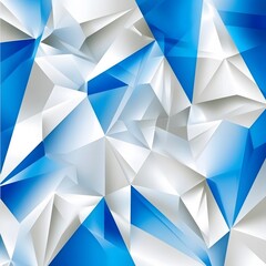 Obraz premium Abstract Blue and White Geometric Polygonal Background