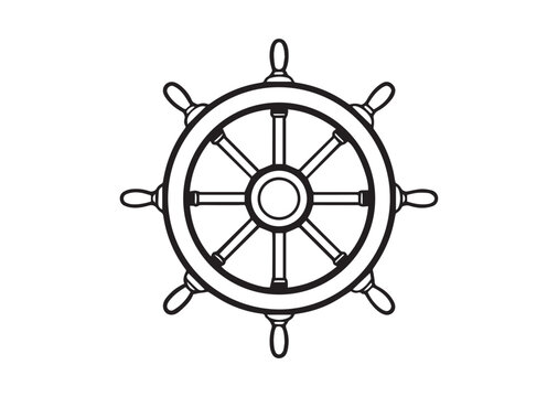 recommend clip art: Steering wheel vector. ship steering silhouette vector