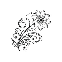 Mandala abstract flower vector illustration