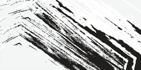 Black and White Grunge Brush Stroke Texture. Black Brush Stroke Isolated on White Background. Ink brush strokes, lines. Grunge background