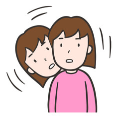 トゥレット症候群、運動チックの症状、首振り女性