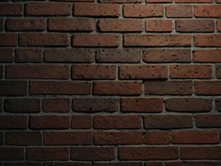 Obraz premium The brick wall's bricks have a slightly weathered appearance.