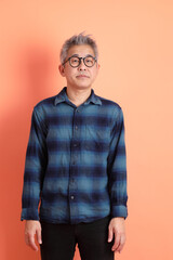 Fototapeta premium 50s Asian Man in casual clothes