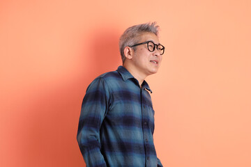 50s Asian Man in casual clothes