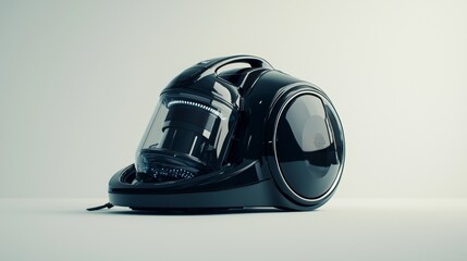 Fototapeta premium Modern black vacuum cleaner designed for efficient cleaning in home environments