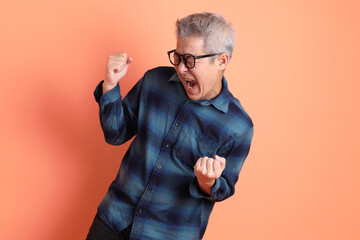 50s Asian Man in casual clothes