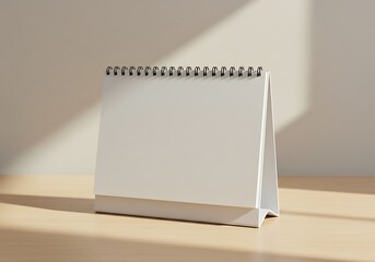 Blank table calendar mockup template for event planning and scheduling