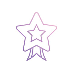Obraz premium Medal icon isolated on a white background. Vector illustration.