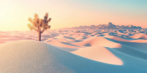 Papier peint photo intissé a nice desert with a tree 