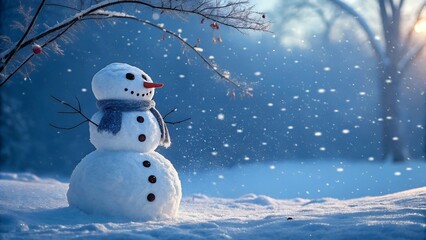 Fototapeta premium Frosty Snowman Delight 