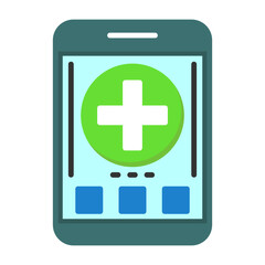 Fototapeta premium Add Flat Icon Style