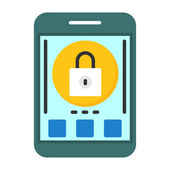 Lock Flat Icon Style