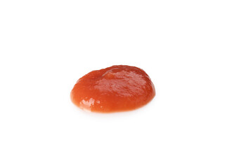 Baby food. Tasty puree on white background