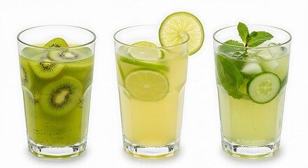 Refreshing Summer Drinks: Kiwi, Lime, and Cucumber Infusions