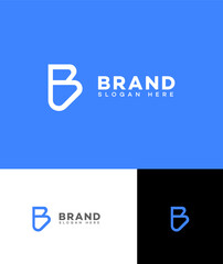 Modern Minimalist Letter B Logo Design for Brand Identity