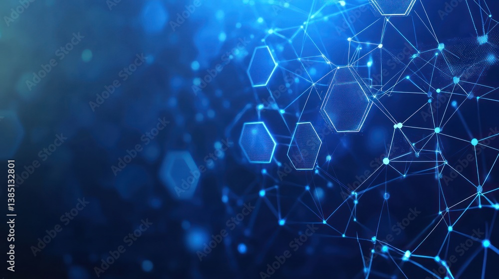 Poster abstract network graphic, futuristic technology background, possible use in presentations
