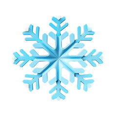 Fototapeta premium blue snowflake on white background