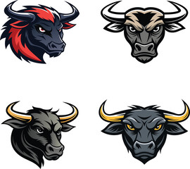 bull vector logo illustration for bull head logo for any business or design 