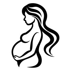 pregnant woman silhouette