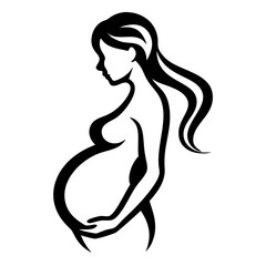 pregnant woman silhouette