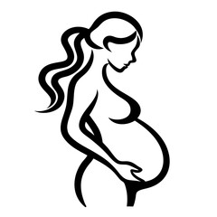 pregnant woman silhouette