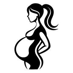 pregnant woman silhouette