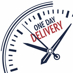 One-day delivery clock icon