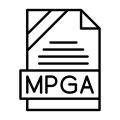 OGG File Format Outline Style Icon