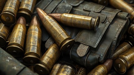 Ammunition box, rifle bullets, war, conflict, grunge texture, military, history, battlefield, close-up, weaponry