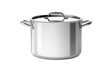 stainless steel pot isolated on white background
