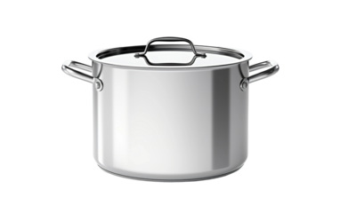 stainless steel pot isolated on white background
