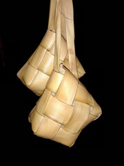 cooked ketupat ready to eat