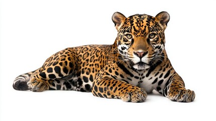 Obraz premium Jaguar isolated on white background