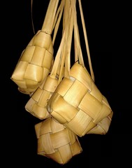 cooked ketupat ready to eat