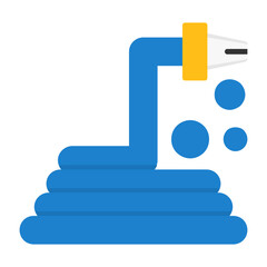 Garden hose Vector Flat Style Icon
