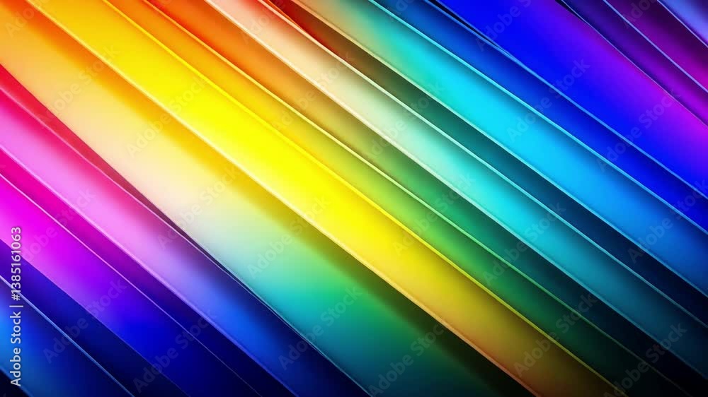 Poster abstract rainbow stripes: dynamic, colorful stripes create a visually striking, abstract composition