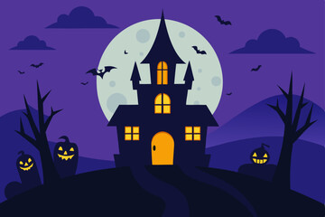 halloween night with castle