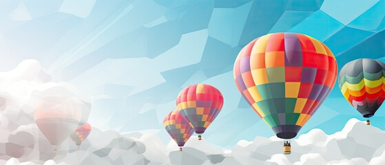 A Magical View of Colorful Balloons Filling the Sky with Joy