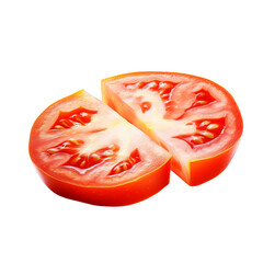 tomato slices isolated on white