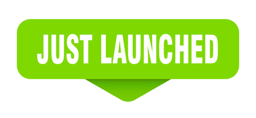 just launched sticker. just launched sign on transparent background