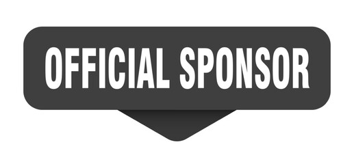 official sponsor sticker. official sponsor sign on transparent background