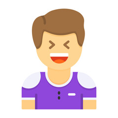 Excitement Flat Style Emotion Icon