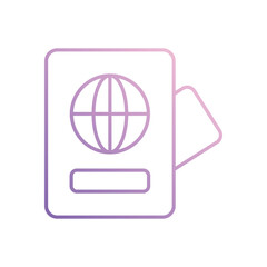 Passport icon isolated on a white background. Vector illustration.