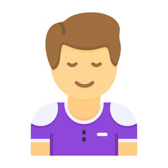 Serenity Flat Style Emotion Icon