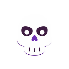 funny cartoon skull with wings