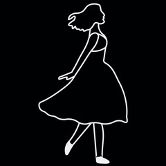 Fototapeta premium silhouette of a bride