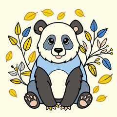 Cute Cartoon Panda Vector Set – Kawaii Baby Panda, Black and White Mascot, Chibi Animal Character for Stickers, Kids Books, Logos & Coloring Pages.