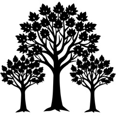 Fototapeta premium vector tree silhouette